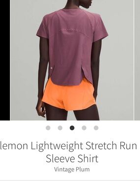 lululemon lightweight Short Sleeve Run Top in Plum